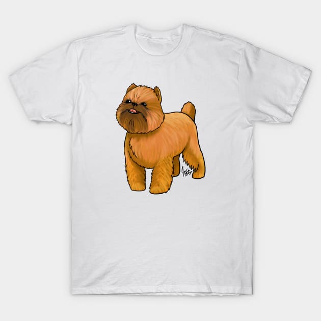 Dog - Brussells Griffon - Red T-Shirt by Jen's Dogs Custom Gifts and Designs